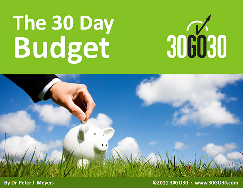 The 30 Day Budget